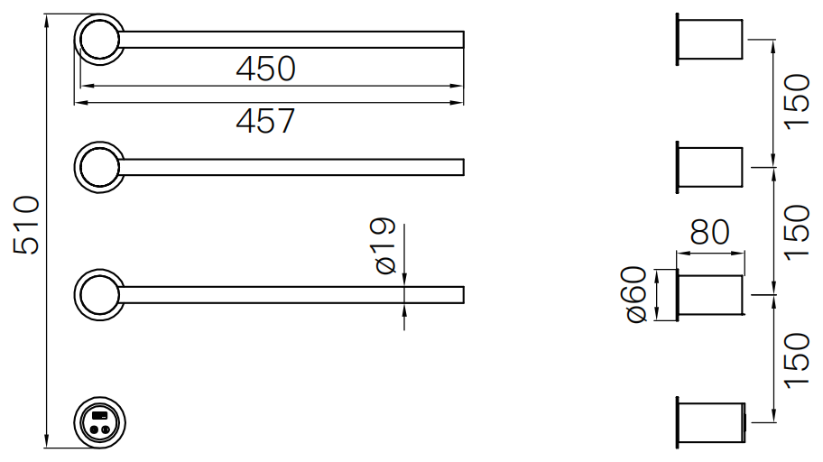 DLK-8311-3 产品尺寸图