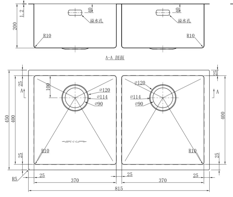 TA-815 产品尺寸图