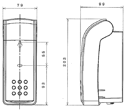 DHE-910-B 产品尺寸图
