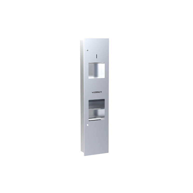 FDG-850 入墙式三合一手纸箱全封门+带干手器+垃圾桶